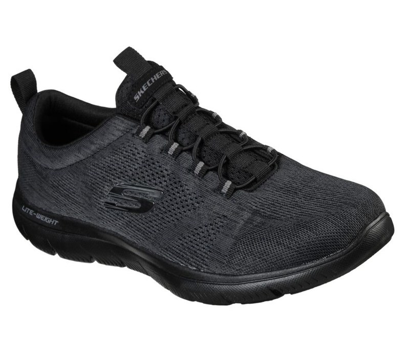 Skechers Herr Svarta Slip On - Summits - Louvin - Sverige (CAZIP-2780)